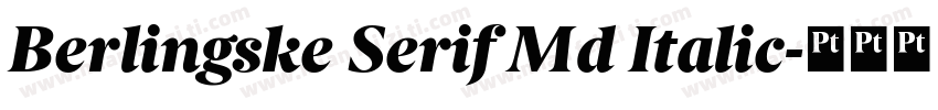 Berlingske Serif Md Italic字体转换